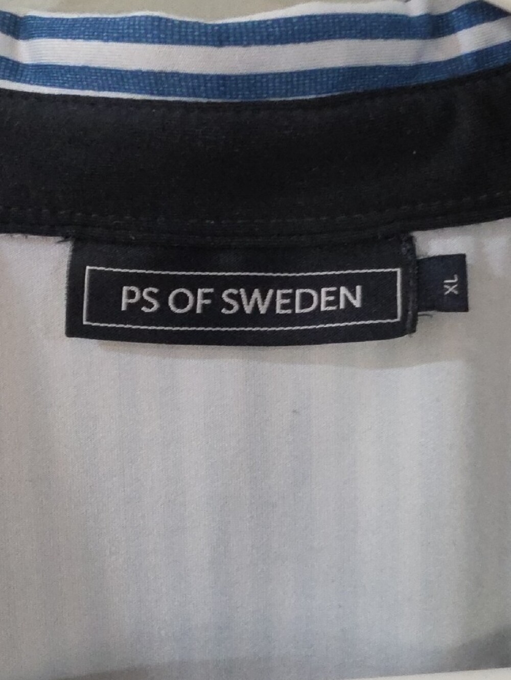 PS of Sweden Women's Blue & White Striped Button-Down Shirt - Picture 2 of 6